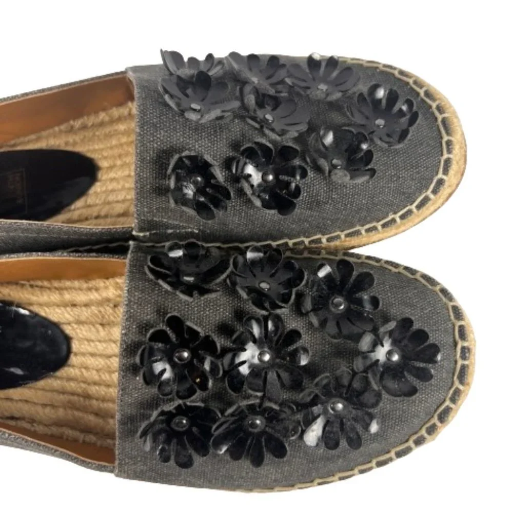 14th &‎ Union Womens Shoes Espadrille Flat Loafers 3D Flowers Bohemian Size 7.5